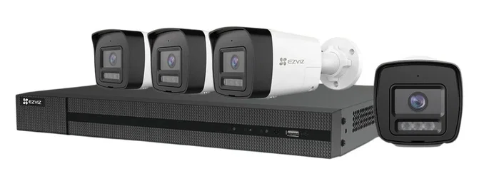 EZVIZ Kit de seguridad H3K PoE 4K con NVR de 8 canales y 2 TB de almacenamiento, Blanco EZVIZ Kit de seguridad H3K PoE 4K con NVR de 8 canales y 2 TB de almacenamiento, Blanco