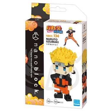 Bandai Nanoblock Figura NBCC_134 Naruto Uzumaki - Kit de Construcción de Microbloques, Más de 130 Piezas, Modelo Coleccionable
