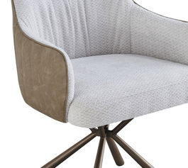 DKD Home Decor Silla Moderno Beige Negro 61 x 82 x 56 cm (2 Unidades)