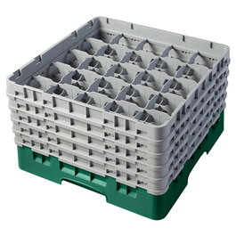 CAMBRO Cesta de lavado 25 comp. 5 alturas Verde Sherwood