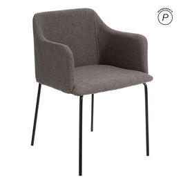 Silla Gris Tejido-Metal Moderno Salón 52,50 X 53 X 77 cm