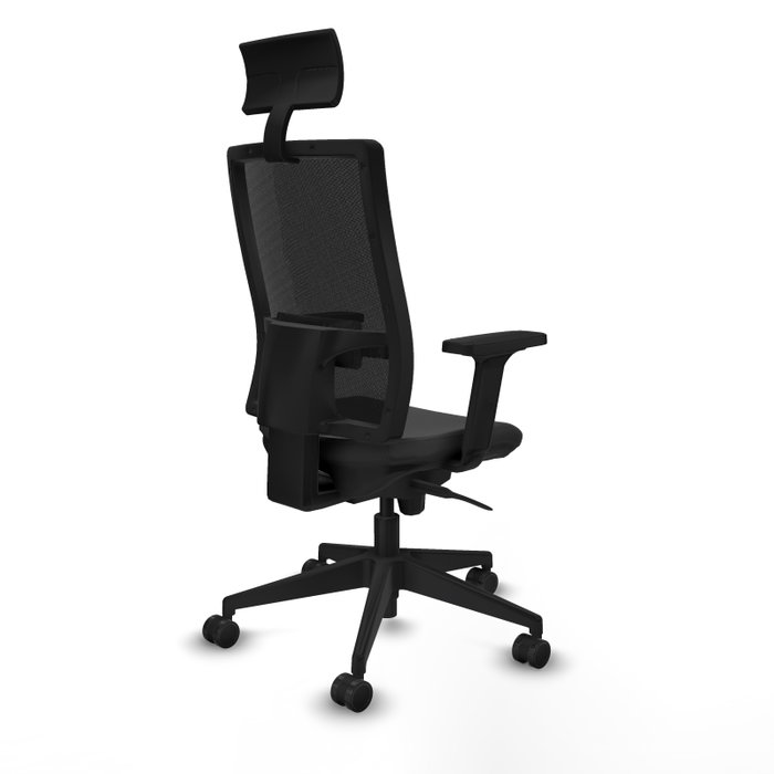 PIQUERAS Y CRESPO Silla de oficina Horna Gris oscuro con malla Negro