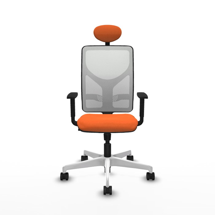 PIQUERAS Y CRESPO Silla de oficina Motilla Naranja y Blanco PIQUERAS Y CRESPO Silla de oficina Motilla Naranja y Blanco
