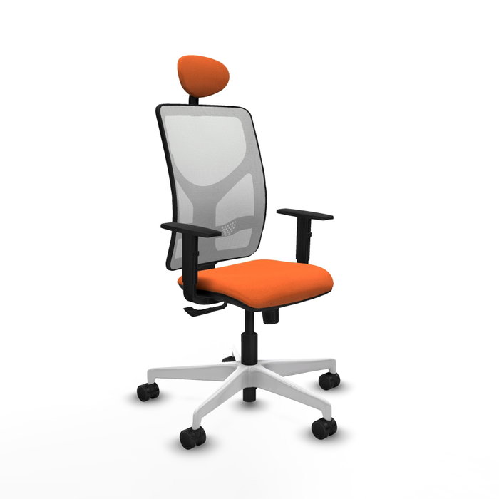 PIQUERAS Y CRESPO Silla de oficina Motilla Naranja y Blanco PIQUERAS Y CRESPO Silla de oficina Motilla Naranja y Blanco