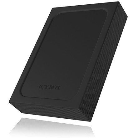 ICY BOX IB-256WP Carcasa Externa para Disco Duro/SSD 2.5", SATA III (hasta 15 mm) a USB 3.0, Aluminio Negro, Plug and Play