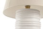 DKD Home Decor Lámpara de Sobremesa Urban (2 Unidades) - Blanco Beige, Porcelana y Lino, 45 x 72.5 x 45 cm, Tipo E27