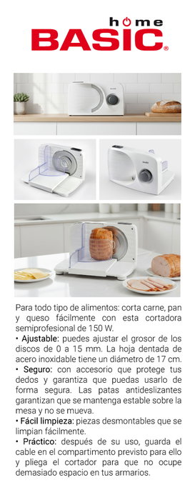 Basic Home Cortafiambres Eléctrico 150W Basic Home Cortafiambres Eléctrico 150W