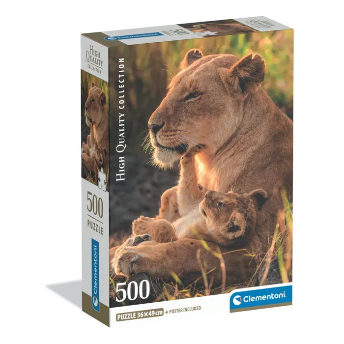 Clementoni Puzzle Compacto de 500 Piezas - Amor Felino - CLE8005125356201 Clementoni Puzzle Compacto de 500 Piezas - Amor Felino - CLE8005125356201