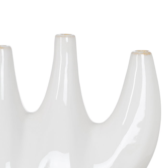 Ixia Jarrón Blanco de Cerámica 47 x 16 x 25 cm