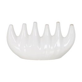 Ixia Jarrón Blanco de Cerámica 47 x 16 x 25 cm
