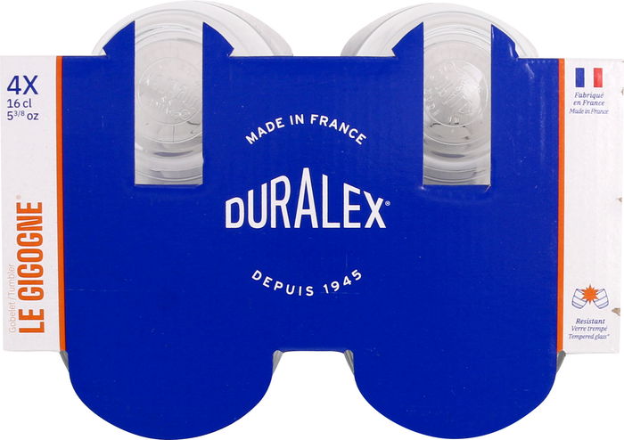 Duralex Set 4 Vasos Transparente 160 cc Gigogne (12 Cajas)