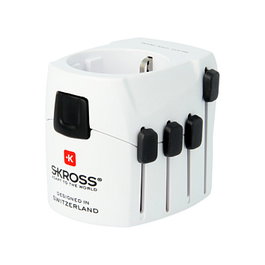 Skross PRO 6 en 1 Adaptador de Corriente Universal Blanco