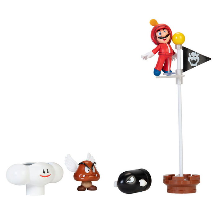 JAKKS PACIFIC Set Diorama Nube Super Mario Nintendo Figura 6cm