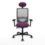 PIQUERAS Y CRESPO Silla de oficina Zulema con mecanismo Sincro/Traslack, Morado y Gris