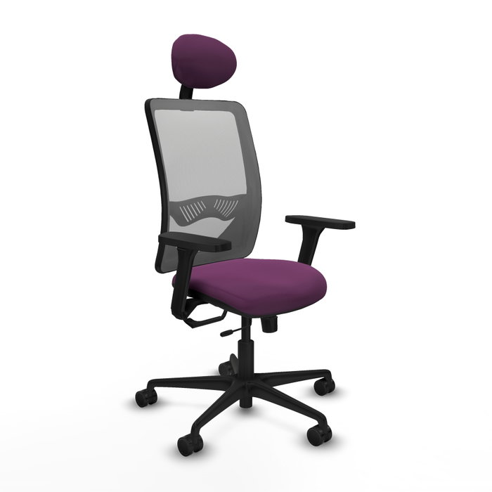 PIQUERAS Y CRESPO Silla de oficina Zulema con mecanismo Sincro/Traslack, Morado y Gris PIQUERAS Y CRESPO Silla de oficina Zulema con mecanismo Sincro/Traslack, Morado y Gris