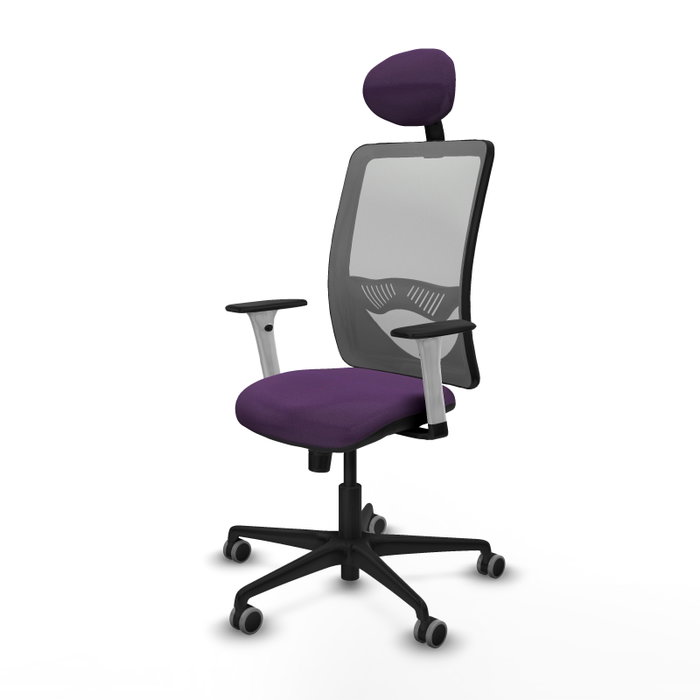 PIQUERAS Y CRESPO Silla de oficina Zulema con mecanismo Sincro, Morada y Gris