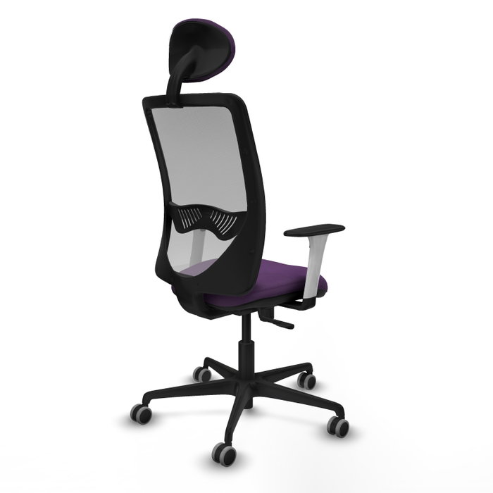PIQUERAS Y CRESPO Silla de oficina Zulema con mecanismo Sincro, Morada y Gris