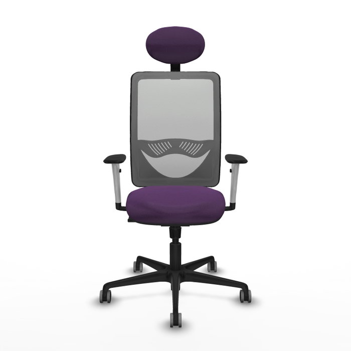 PIQUERAS Y CRESPO Silla de oficina Zulema con mecanismo Sincro, Morada y Gris