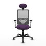PIQUERAS Y CRESPO Silla de oficina Zulema con mecanismo Sincro, Morada y Gris
