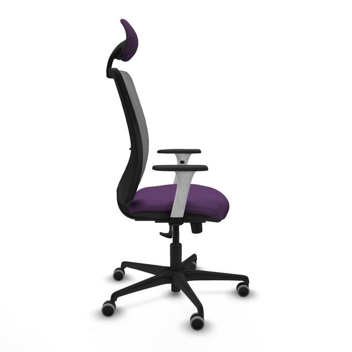 PIQUERAS Y CRESPO Silla de oficina Zulema con mecanismo Sincro, Morada y Gris