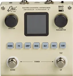 Eko BAIO XL Pedalera Multiefectos para Guitarra y Bajo Eléctrico con Batería Recargable y Bluetooth