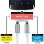 Be Mix Juego de 2 Adaptadores Micro USB (iPhone y USB-C) para convertir cables