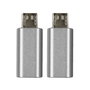 Be Mix Juego de 2 Adaptadores Micro USB (iPhone y USB-C) para convertir cables
