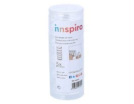 Innspiro Set de 5 botes de plástico con rosca apilables
