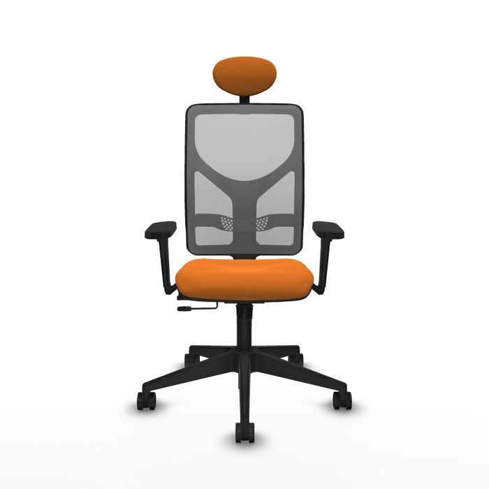 PIQUERAS Y CRESPO Silla de oficina Motilla Naranja y Gris PIQUERAS Y CRESPO Silla de oficina Motilla Naranja y Gris