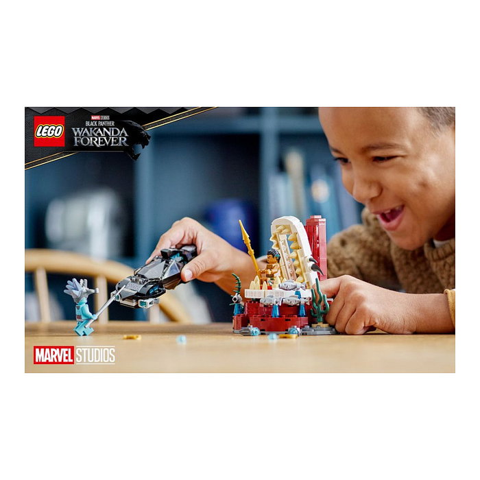 LEGO Marvel Avengers Sala del Trono del Rey Namor, Juego de Construcción, 355 Piezas, 7+ Años