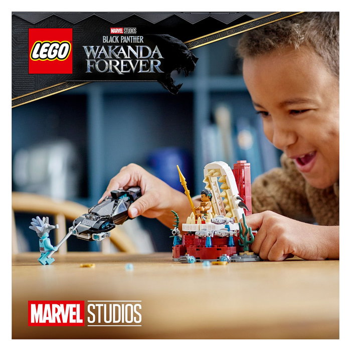 LEGO Marvel Avengers Sala del Trono del Rey Namor, Juego de Construcción, 355 Piezas, 7+ Años