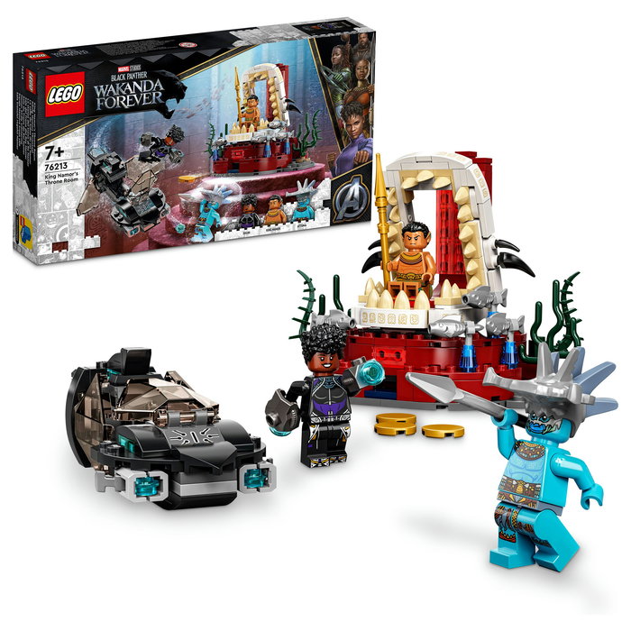 LEGO Marvel Avengers Sala del Trono del Rey Namor, Juego de Construcción, 355 Piezas, 7+ Años