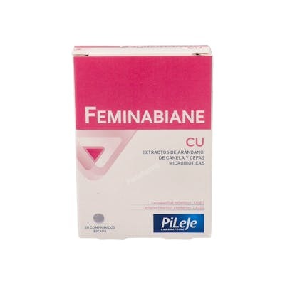 Pileje Feminabiane CU 30 Comprimidos Bicapa con Extracto de Arándano Rojo y Canela para la Mujer - Complemento Alimenticio Pileje Feminabiane CU 30 Comprimidos Bicapa con Extracto de Arándano Rojo y Canela para la Mujer - Complemento Alimenticio
