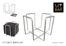 My Bar Servilletero Cromado 11.8 x 11.8 x 9.5 cm (24 Unidades)