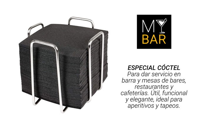 My Bar Servilletero Cromado 11.8 x 11.8 x 9.5 cm (24 Unidades) My Bar Servilletero Cromado 11.8 x 11.8 x 9.5 cm (24 Unidades)