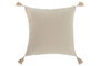 DKD Home Decor Cojín de Poliéster y Algodón Crudo 45x8x45 cm