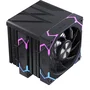 Einarex EXAC-VT-300-R-B Ventilador CPU Refrigerador de Aire 120mm RGB, Doble Ventilador Negro, PWM, Compatible con Sockets Intel LGA 1150-1851 y AMD AM4/AM5