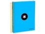 Antartik Cuaderno espiral A5 tapa forrada azul 120h 90g liso con bandas