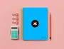 Antartik Cuaderno espiral A5 tapa forrada azul 120h 90g liso con bandas