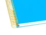 Antartik Cuaderno espiral A5 tapa forrada azul 120h 90g liso con bandas