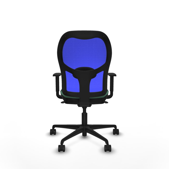 PIQUERAS Y CRESPO Silla de oficina Jorquera con mecanismo Sincro, Verde esmeralda y Azul