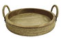 DKD Home Decor Centro Mesa Indianrope Cottage Marron Mango Cuerda Hierro 30 x 30 x 10 cm