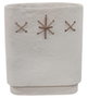 DKD Home Decor Jarrón de Fibra de Papel y Cuerda Blanco 23x8x25,5 cm