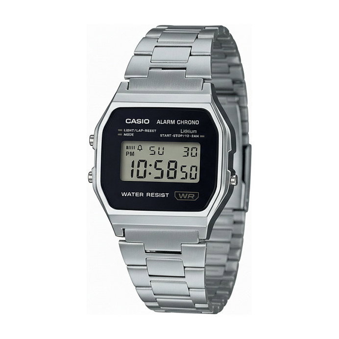 Casio A158WA Vintage Reloj Digital con Brazalete de Acero Inoxidable, Plata Casio A158WA Vintage Reloj Digital con Brazalete de Acero Inoxidable, Plata