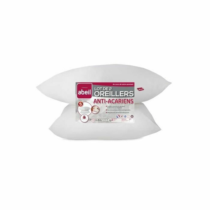 Abeil Juego de 2 almohadas antiácaros 60 x 60 cm - Blanco Abeil Juego de 2 almohadas antiácaros 60 x 60 cm - Blanco