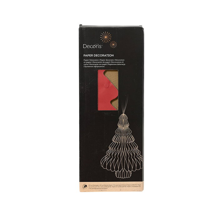 Decoris Árbol de papel rojo ø30 x 40 cm