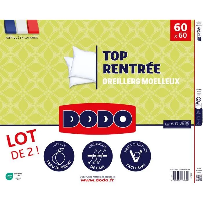 Dodo Juego de 2 Almohadas Suaves 60 x 60 cm