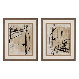 Cuadro Pintura Abstracto 2/M 80 X 100 cm (Set de 2)