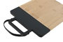 DKD Home Decor Tabla Cortar Bambú y PU Negro Natural 21 x 1.1 x 35.5 cm