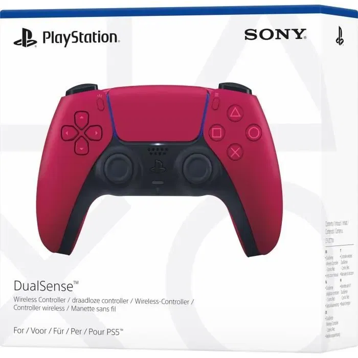 Sony Mando inalámbrico DualSense para PS5 y PC - Cosmic Red, PS5DSREDV3